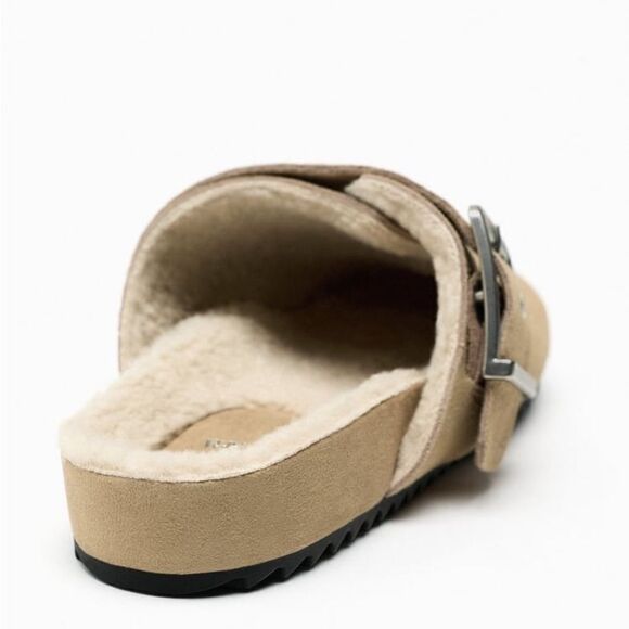 ZARA FAUX FUR LINED SUEDE CLOGS
BEIGE - Picture 2 of 14